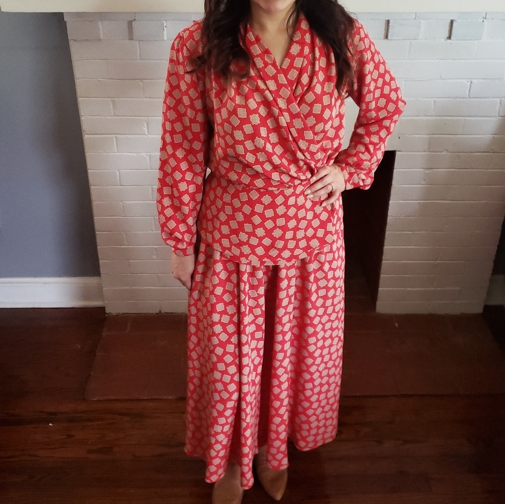 Vintage two piece dress